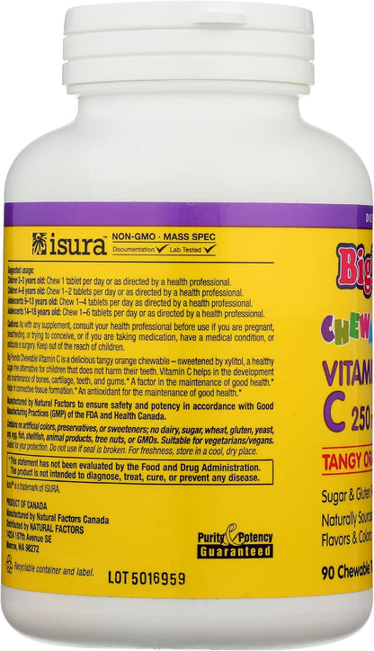 BigFriends Chewable Vitamin C 250 mg - Tangy Orange - 90 Tablets