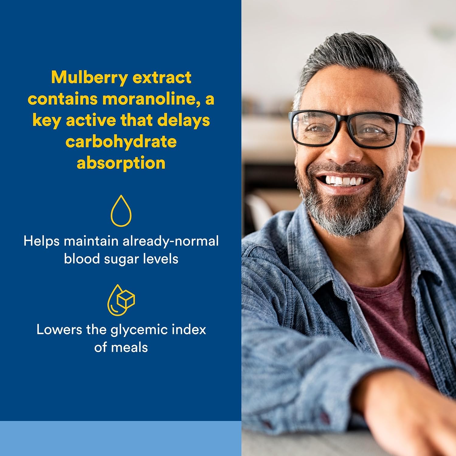 Natural Factors WellBetX Mulberry Extract - Standardized Moranoline for Carbohydrate Metabolism - 90 Capsules