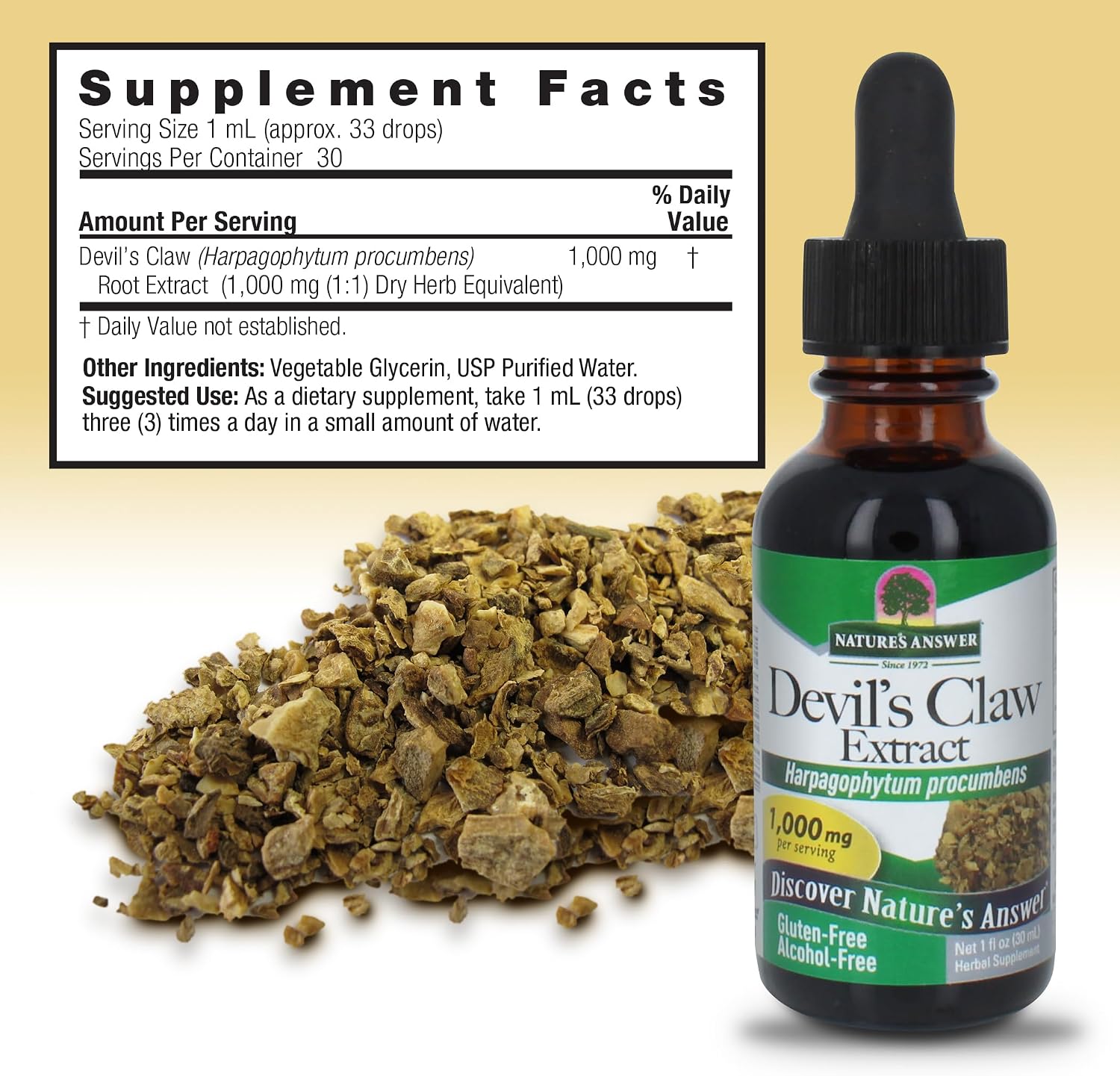 Nature's Answer Devil's Claw Root Alcohol-Free Extract, 30 ml