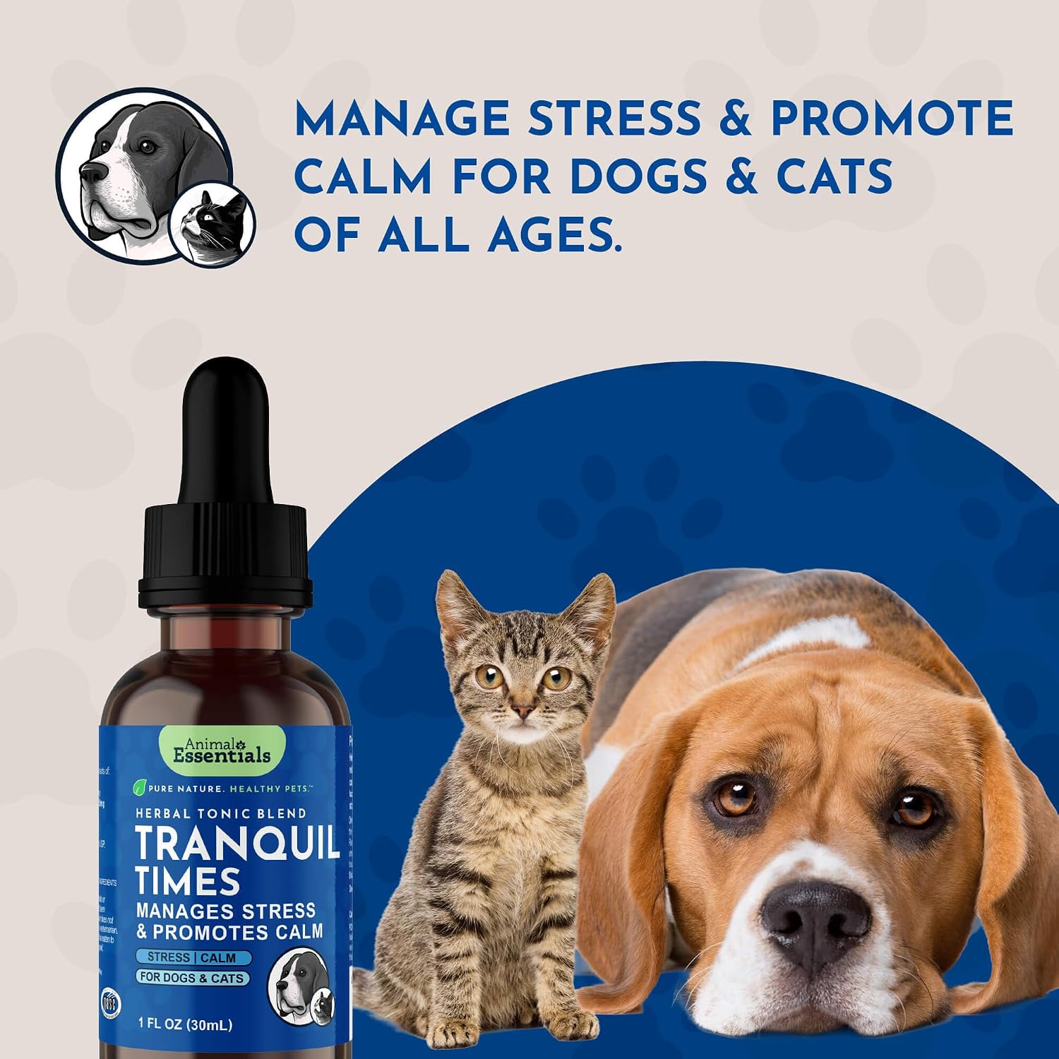 Tranquility Blend – Organic Valerian Root Calming Drops for Dogs and Cats