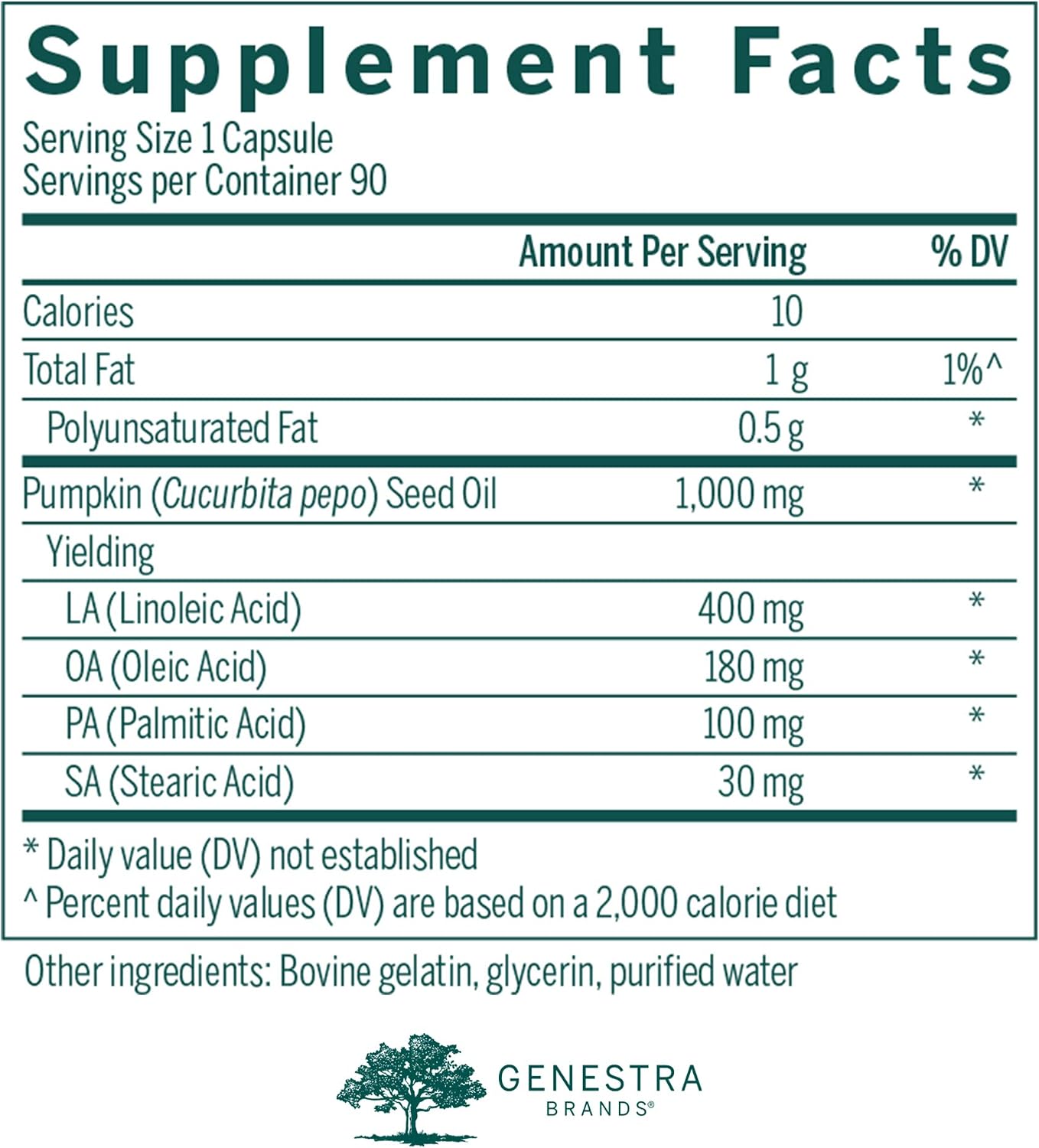 Genestra Brands Pumpkin Softgels | Supports Cell Membranes and Skin Health | 90 Softgels