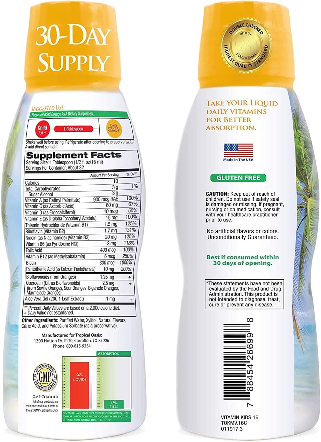 Tropical Oasis MultiVitamin Mineral for Children, 473 mL Liquid