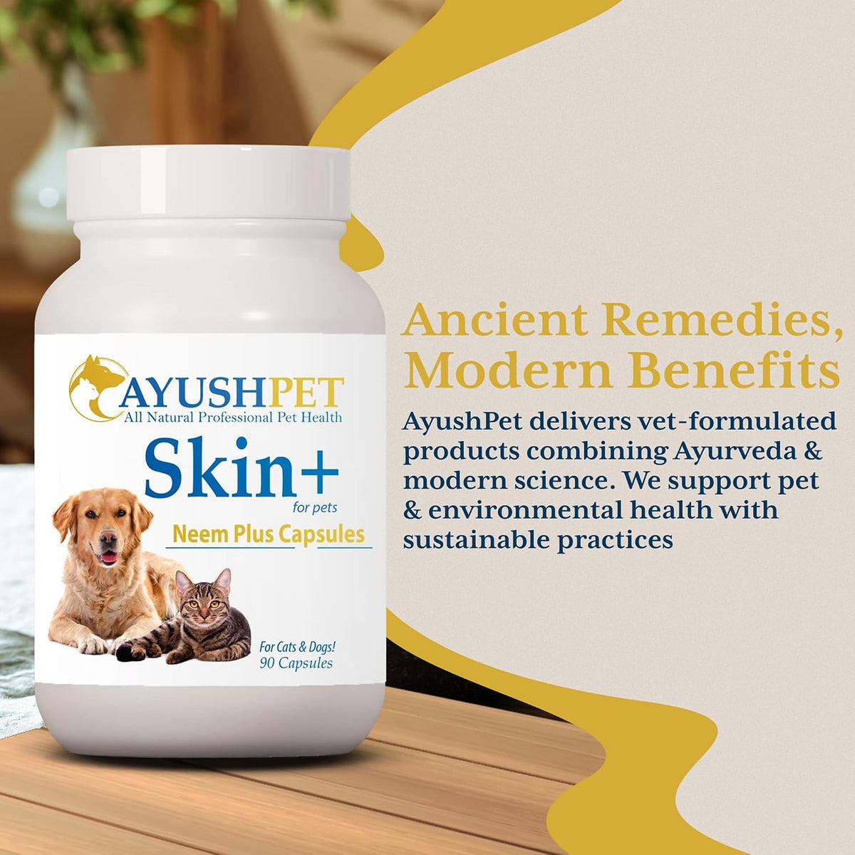 Ayush Pet Neem Plus – Neem Supplement for Dogs & Cats, 90 Capsules - görsel 6