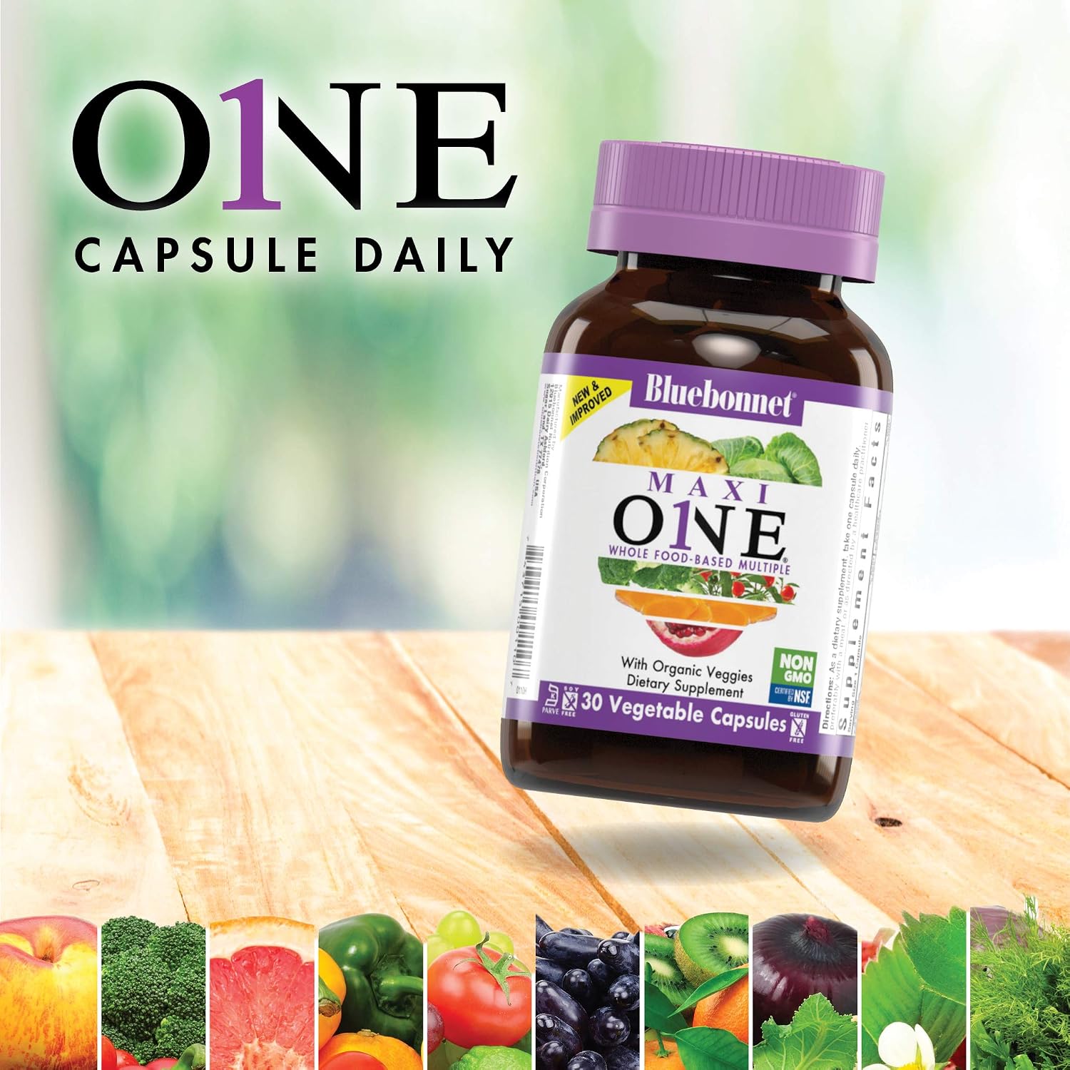 Bluebonnet Maxi One Iron Caplets – Single Daily Multivitamin with B Complex, Chelated Minerals & Vitamin K2 - görsel 6