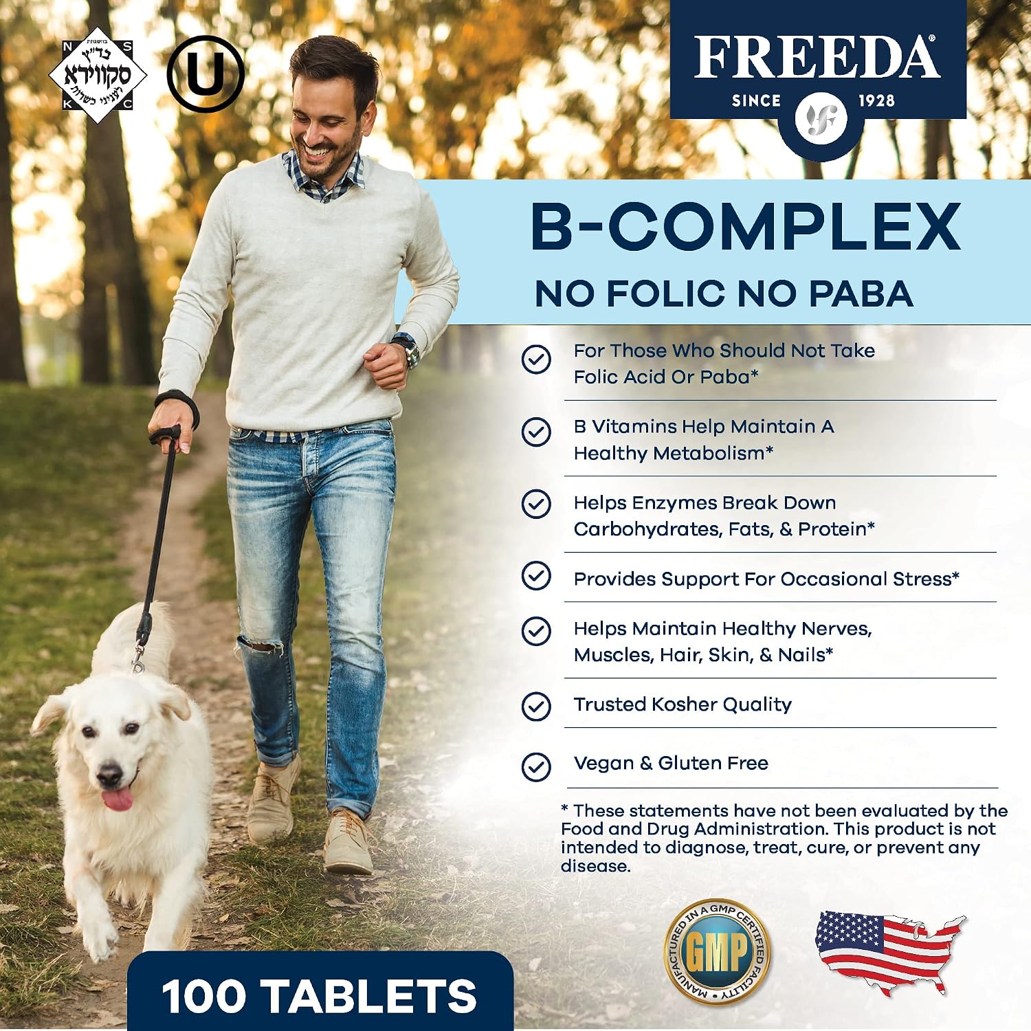 Freeda Super B Complex No Folic No PABA – 100 Tablets