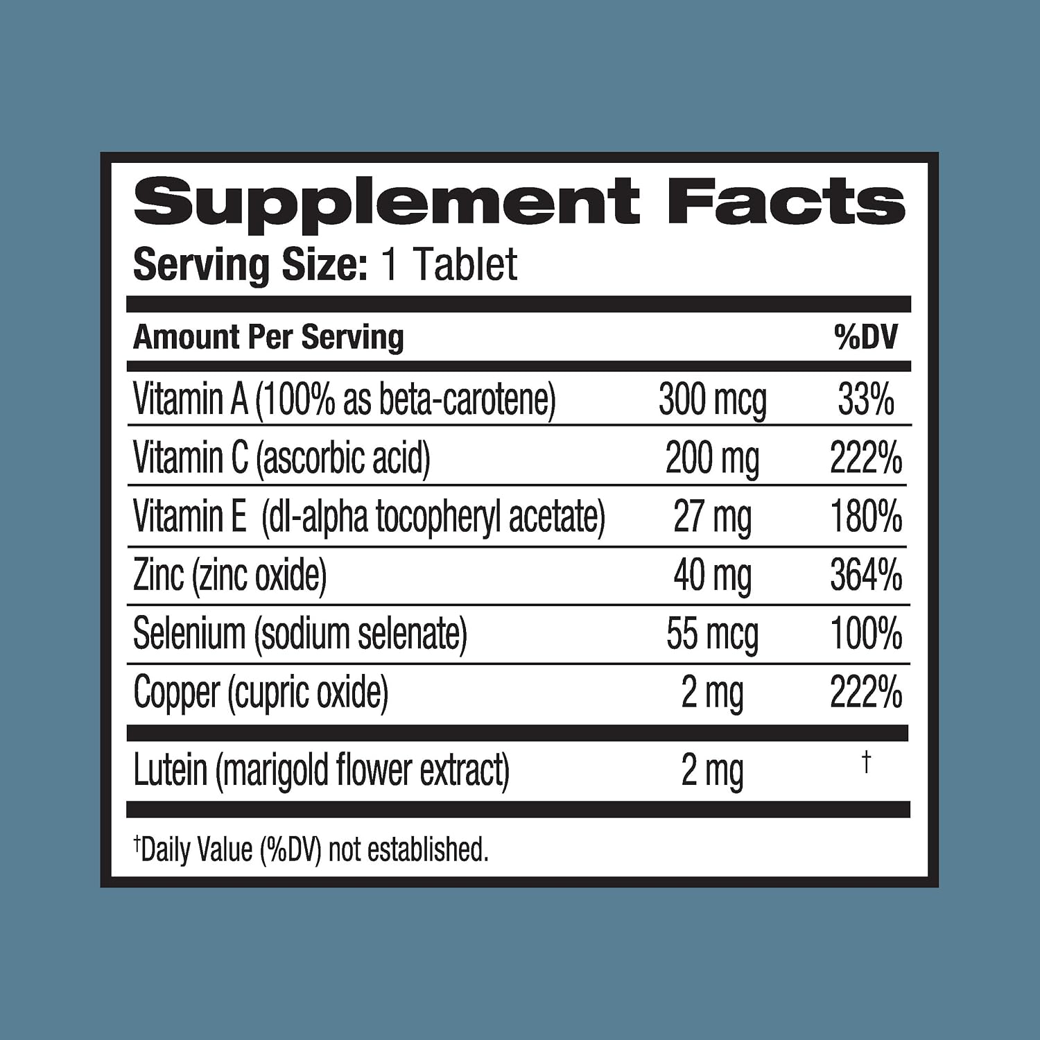 Ocuvite Eye Health Supplement with Lutein & Antioxidants, 120 Tablets (Pack of 2)