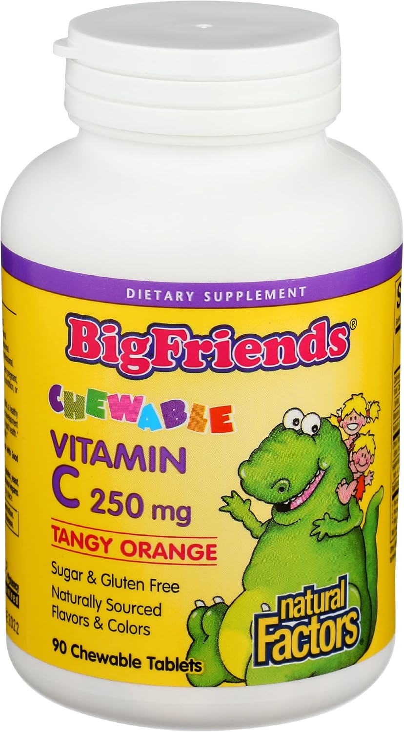 BigFriends Chewable Vitamin C 250 mg - Tangy Orange - 90 Tablets - görsel 1