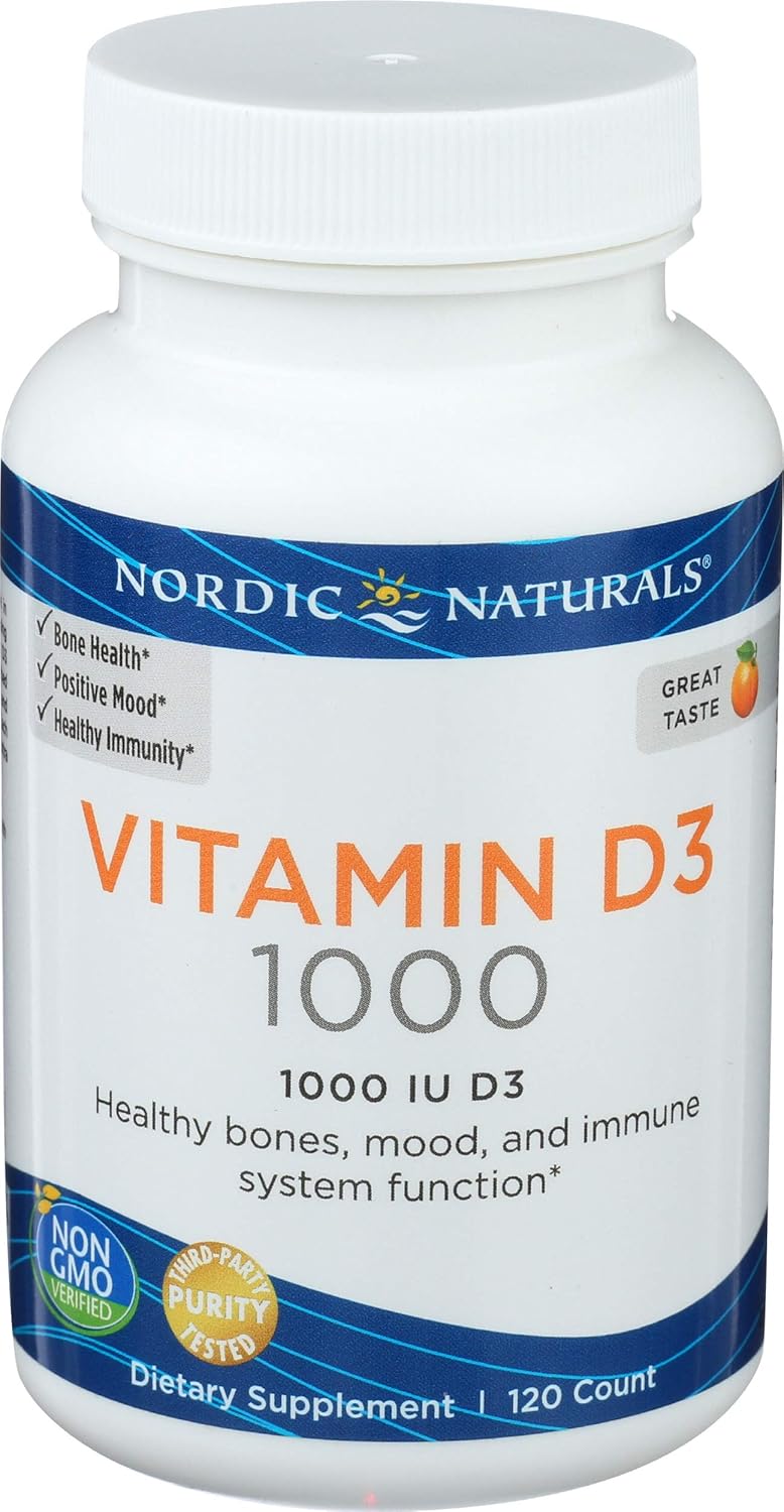 Nordic Naturals Vitamin D3 1000 IU - Orange Flavour - 120 Mini Soft Gels