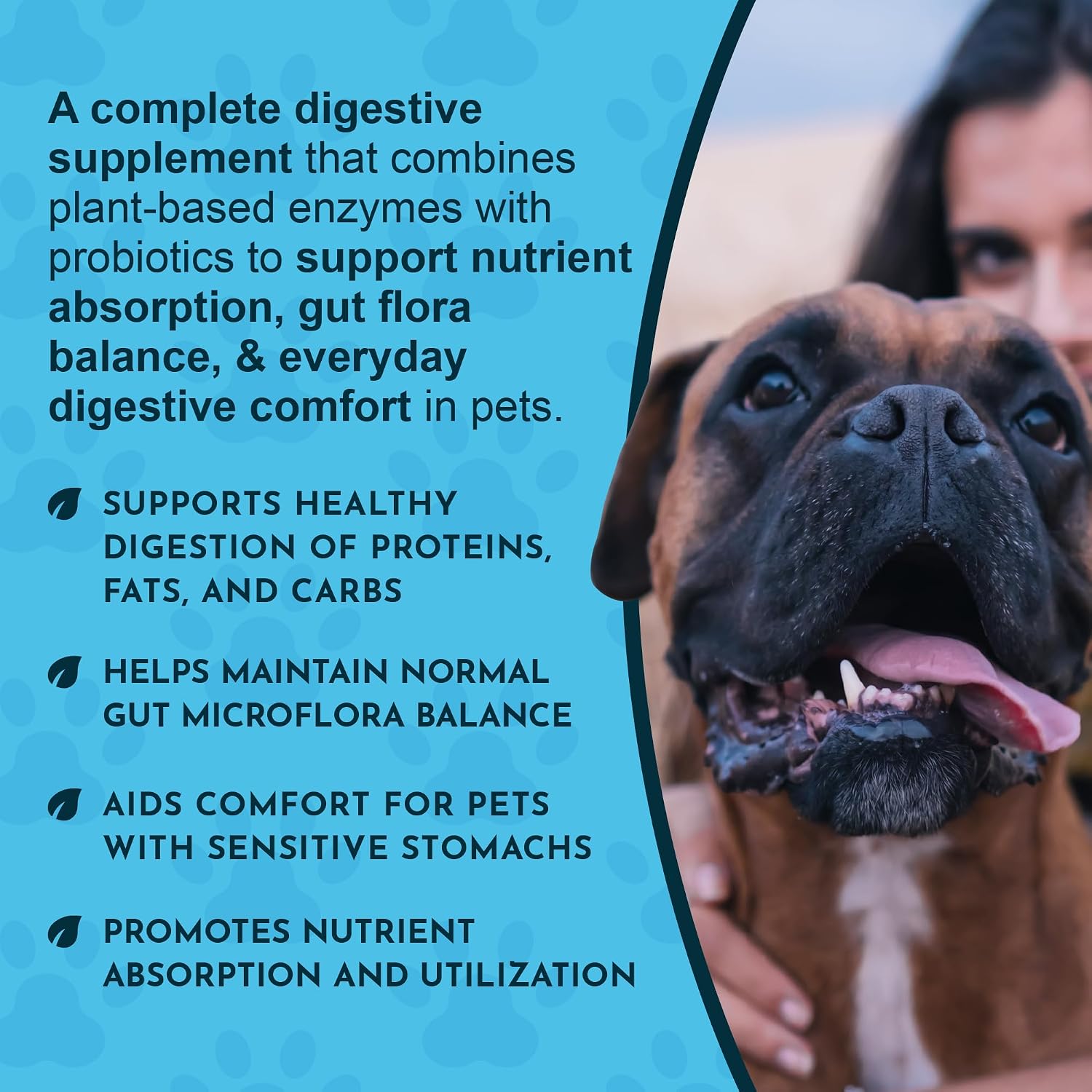 Animal Essentials Plant Enzyme & Probiotics - Probiotics & Digestive Enzymes for Dogs & Cats, Natural Daily Gut & Digestion Support Supplement, Plant Based - 99 g