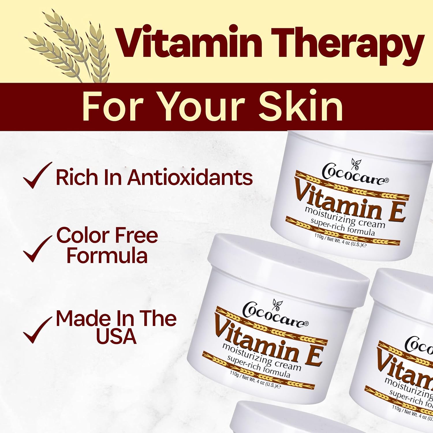 Cococare Vitamin E Super Rich Formula Moisturising Cream, 113 g (4 oz)