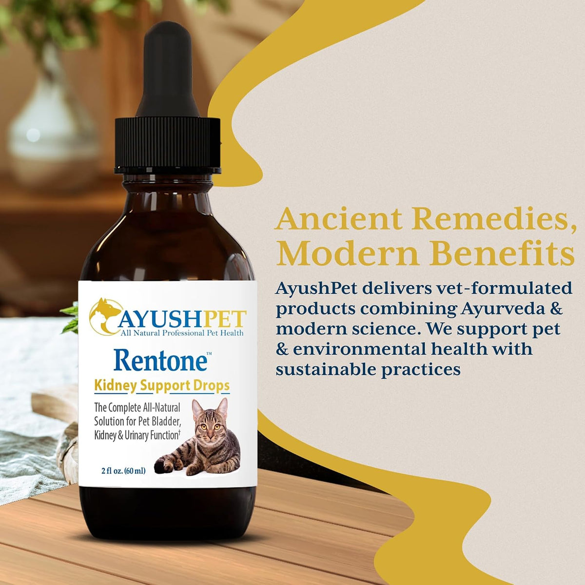 Ayush Pet Rentone Kidney Support for Dogs & Cats, Natural Herbal Drops, 60 mL - görsel 6