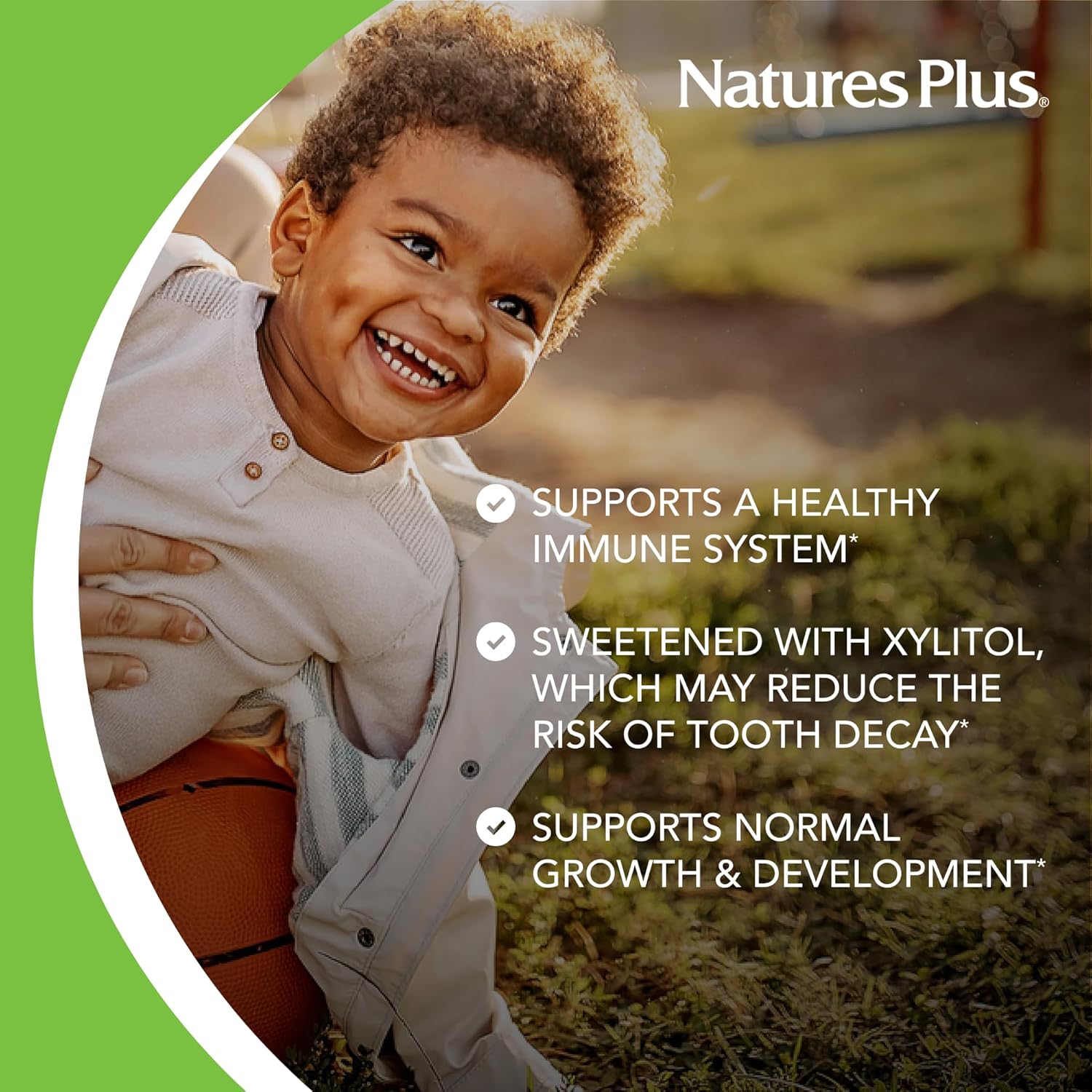 NaturesPlus Animal Parade Gold Multivitamin Children's Chewables - Watermelon - 120 Animal-Shaped Tablets - Vitamin D3, K2 & Probiotics