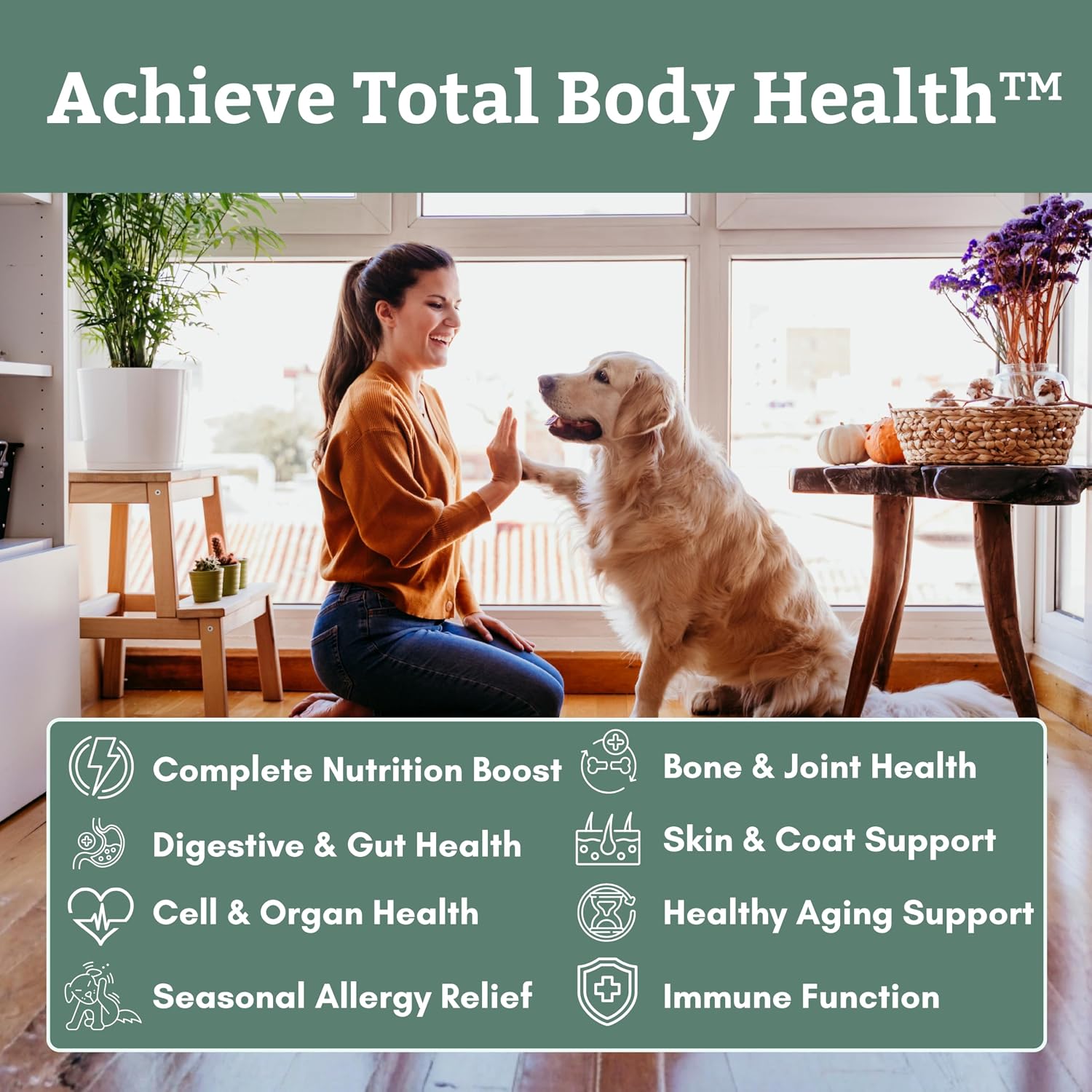Wholistic Pet Organics Canine Complete - Dog Multivitamin Powder, 454 g