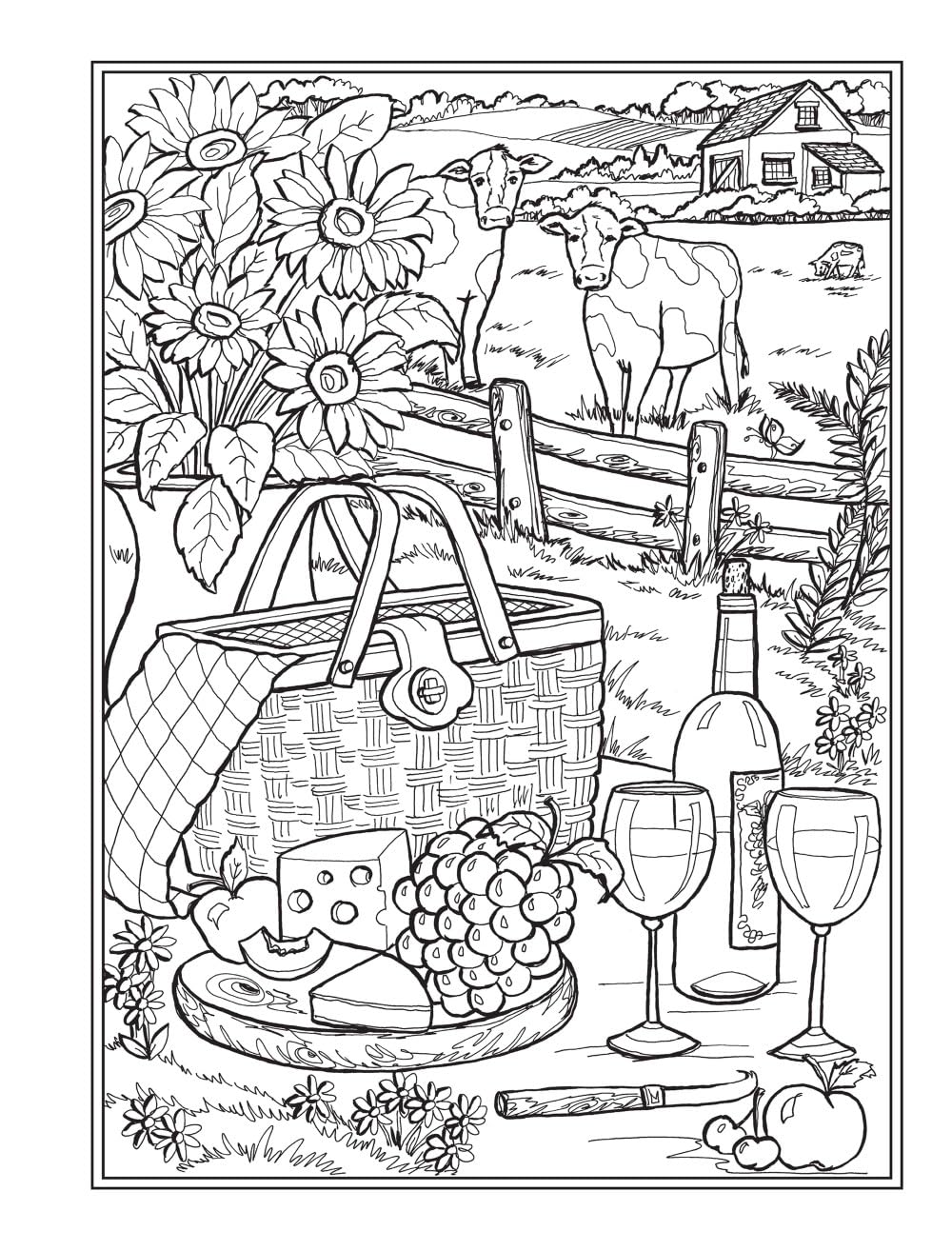 Creative Haven Country Farm Scenes Colouring Book: Relax & Find Your True Colours (Adult Colouring Books: In The Country)