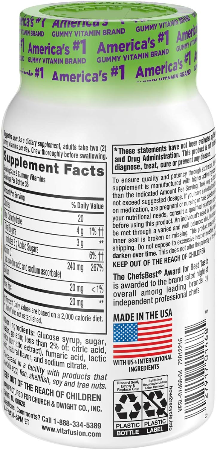 Vitafusion Power C Gummy Vitamins, 70 Count, Pack of 3