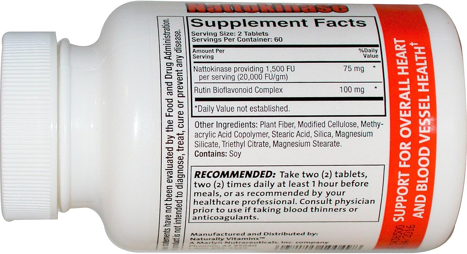 Nattokinase Supplement 1500 FU – Systemic Enzyme for Circulatory Support