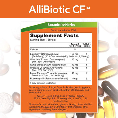Allibiotic, 60 Sgels by Now Foods (Pack of 4)