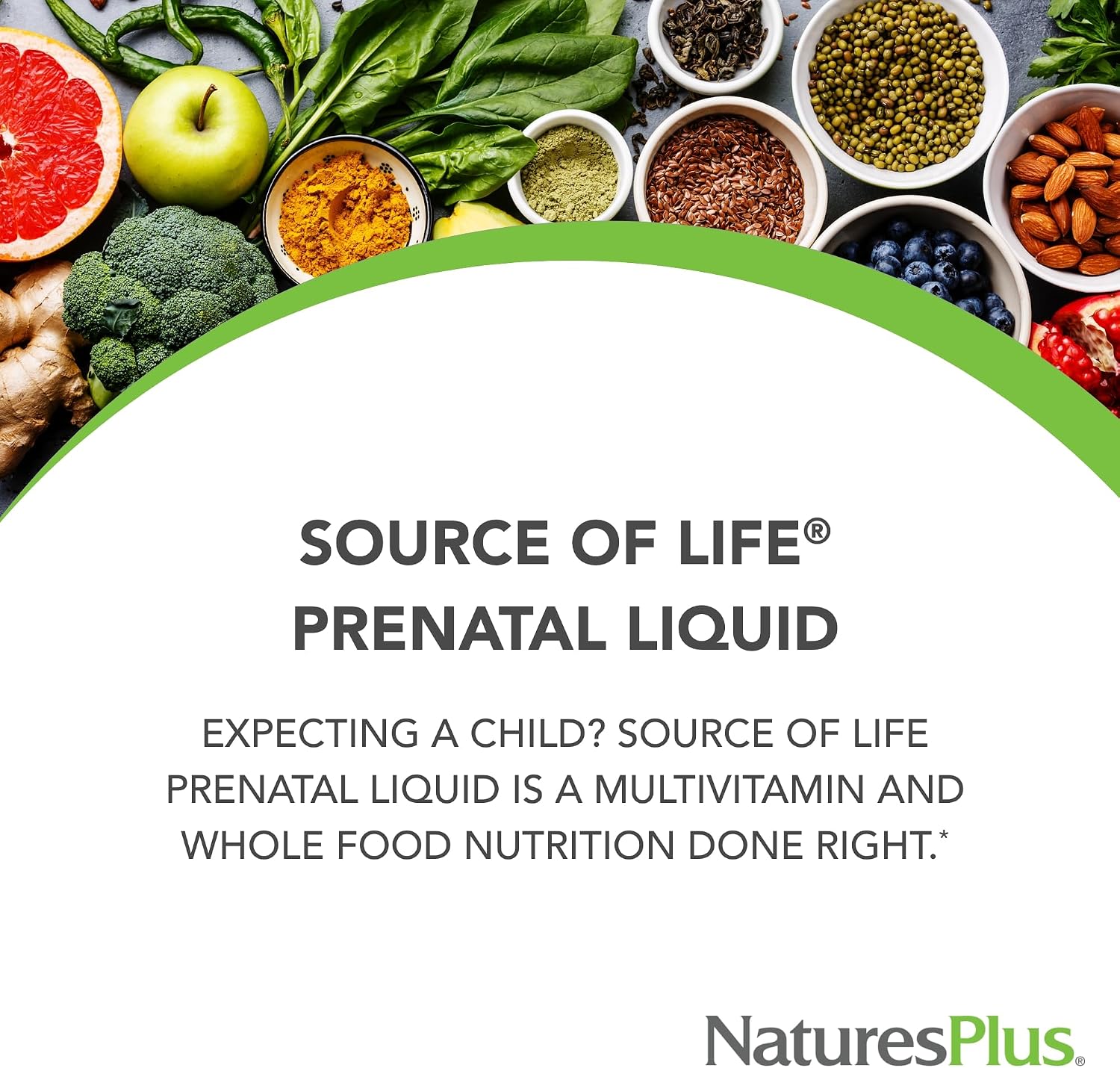 NaturesPlus Source of Life Prenatal Liquid, Tropical Fruit, 30 fl oz (887 mL)