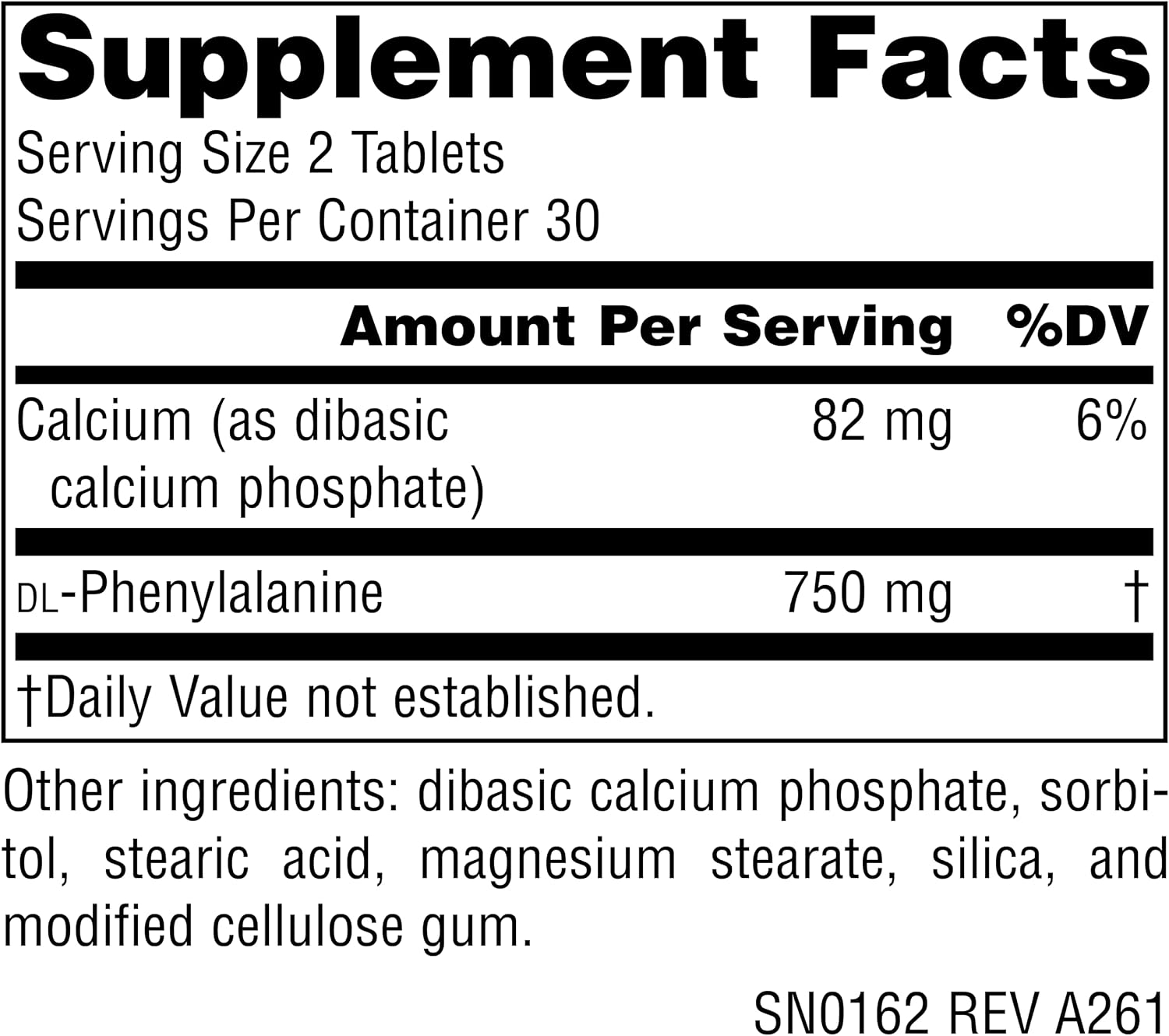 Source Naturals DLPA DL-Phenylalanine, 375mg – 60 Tablets
