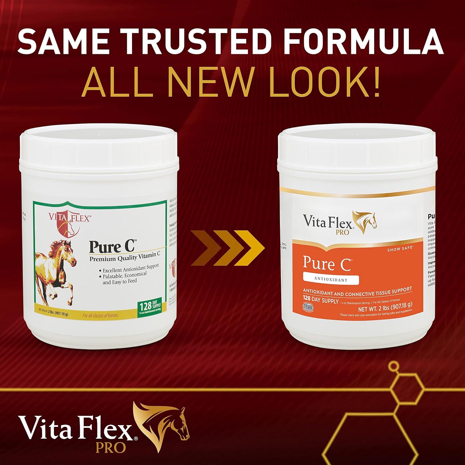 Vita Flex Pro Pure C – Premium Antioxidant Vitamin C for Horses, 2 lb