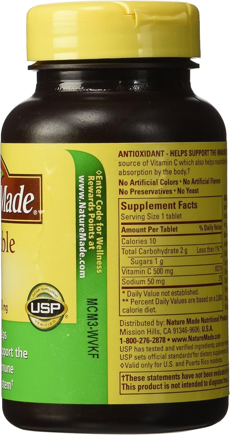 Nature Made Vitamin C 500 mg, 250 Caplets