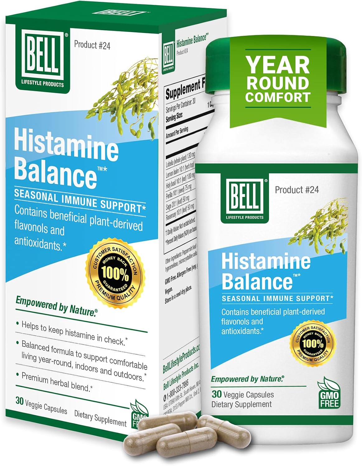 Bell Histamine Balance – Herbal Supplement for Respiratory & Immune Support, 30 Veggie Caps - görsel 1