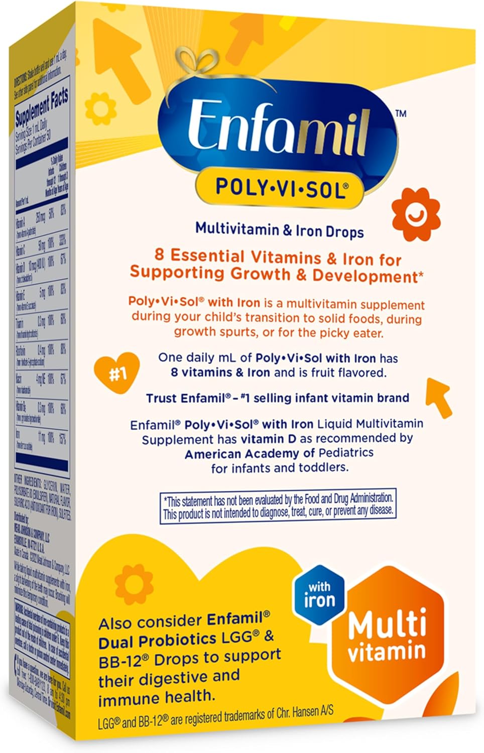 Enfamil Poly-Vi-Sol 8 Multi-Vitamins & Iron Supplement Drops for Infants & Toddlers