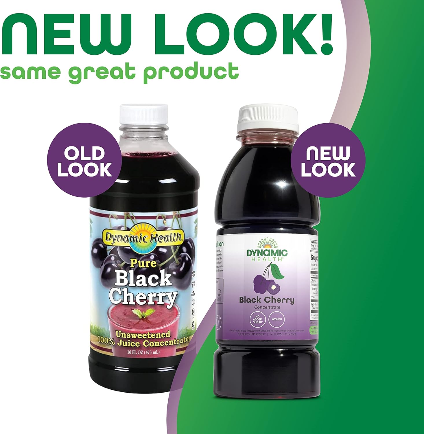 Dynamic Health 100% Pure Black Cherry Juice Concentrate – Antioxidant & Joint Support, 16 fl oz (473 mL)