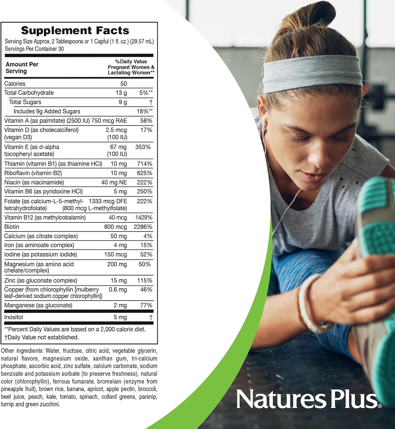 NaturesPlus Source of Life Prenatal Liquid, Tropical Fruit, 30 fl oz (887 mL)