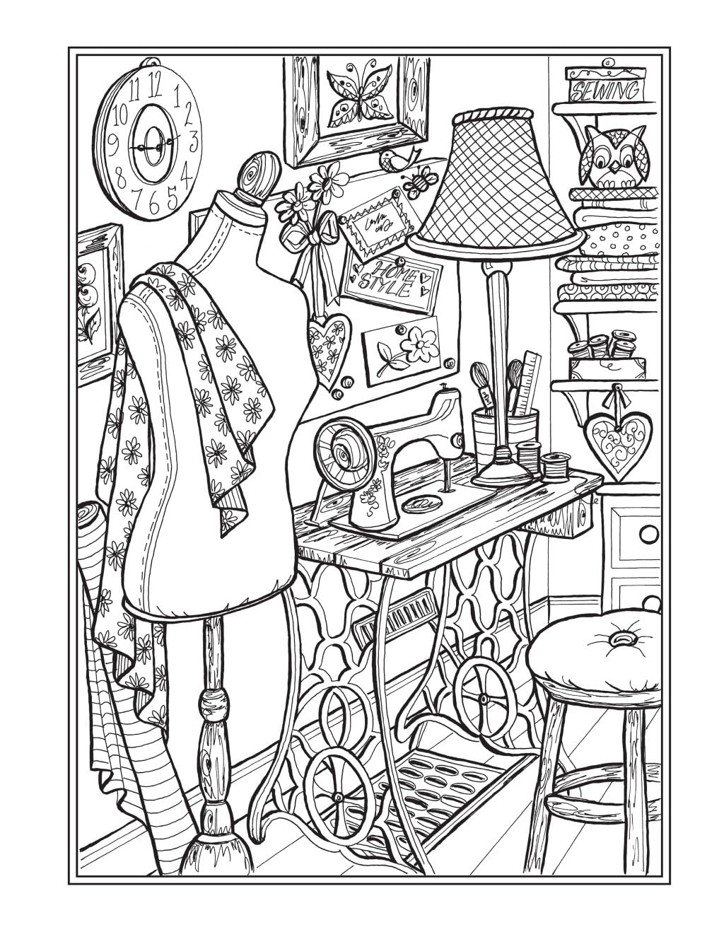 Creative Haven Home Sweet Home Colouring Book (Adult Colouring Books: Calm)