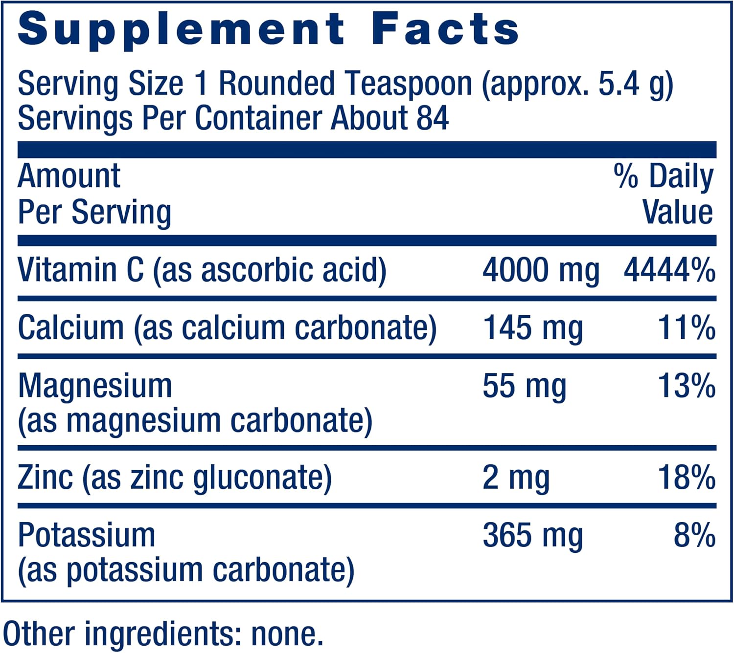 Life Extension Buffered Vitamin C Powder – Gentle on the Stomach, with Minerals
