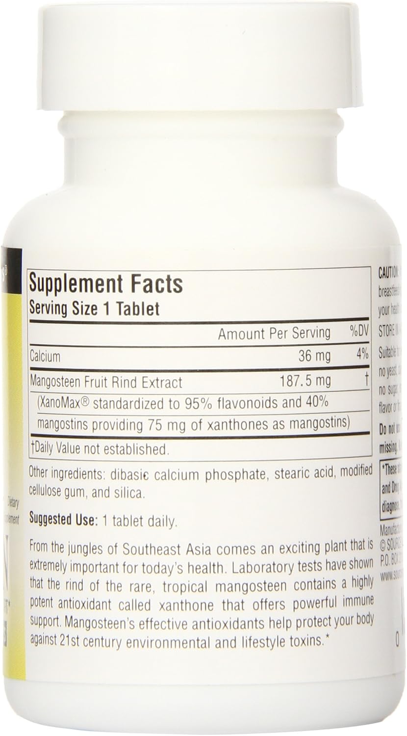 Source Naturals Mangosteen - Antioxidant & Immune Support Supplement, 75 mg Xanthones, 60 Tablets - Canada