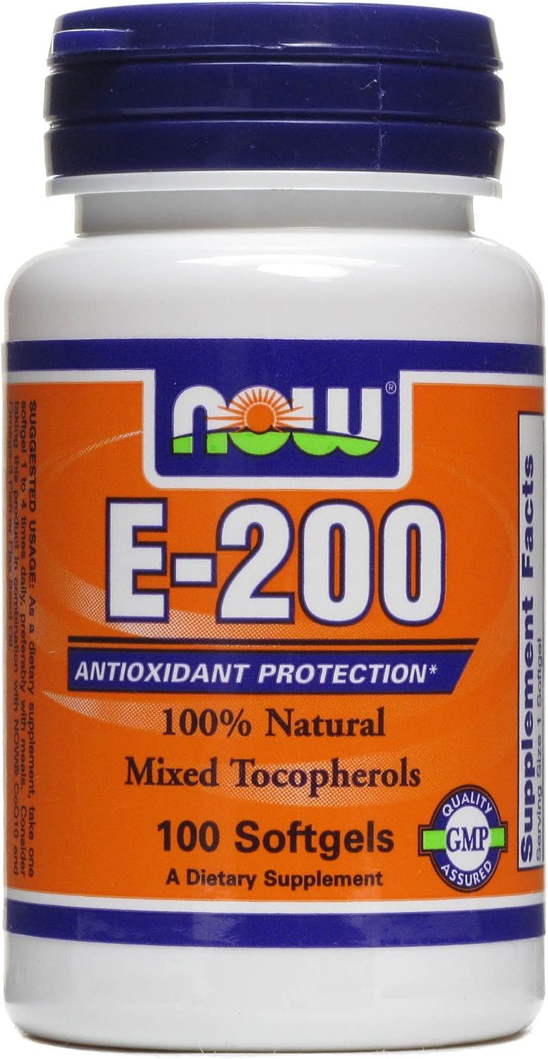 NOW Foods Vitamin E-200 IU Softgels (Pack of 2) – Canada