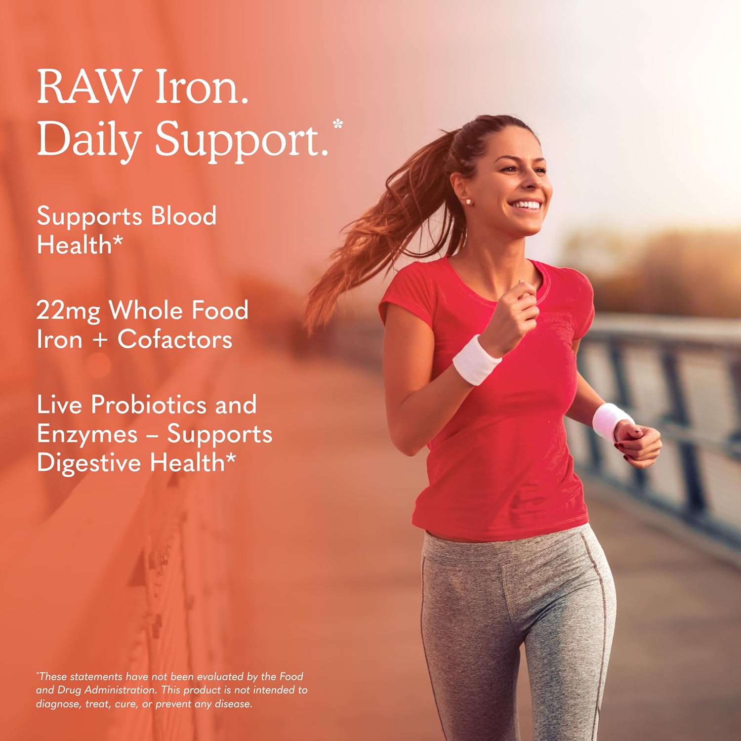 Garden of Life Vitamin Code Raw Iron Supplement - 30 Vegan Capsules, 22 mg Once Daily Iron, Vitamins C, B12, Folate, Fruit, Vegetables & Probiotics