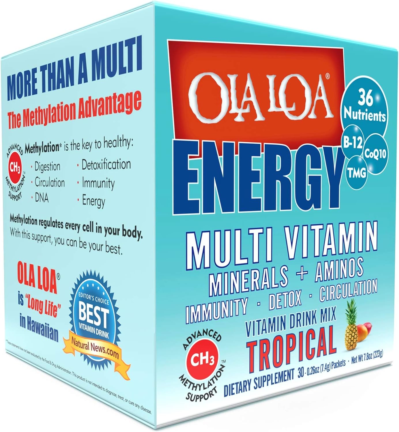 Ola Loa Energy Tropical Multi Vitamin Drink Mix - 30 Packets