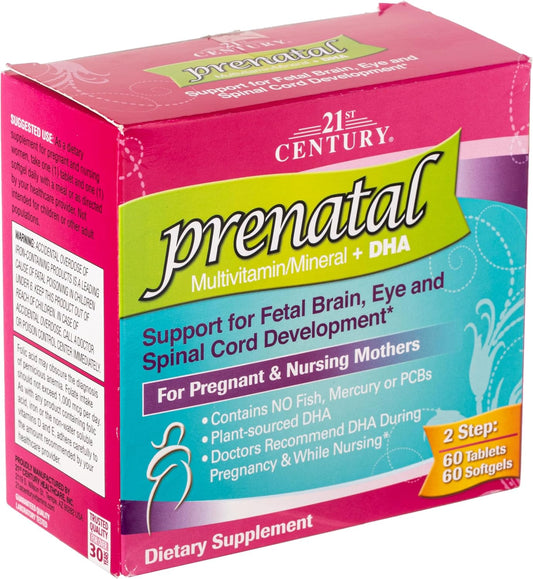 21st Century Prenatal Multivitamin + DHA 60 Tablets and 60 Softgels Kit