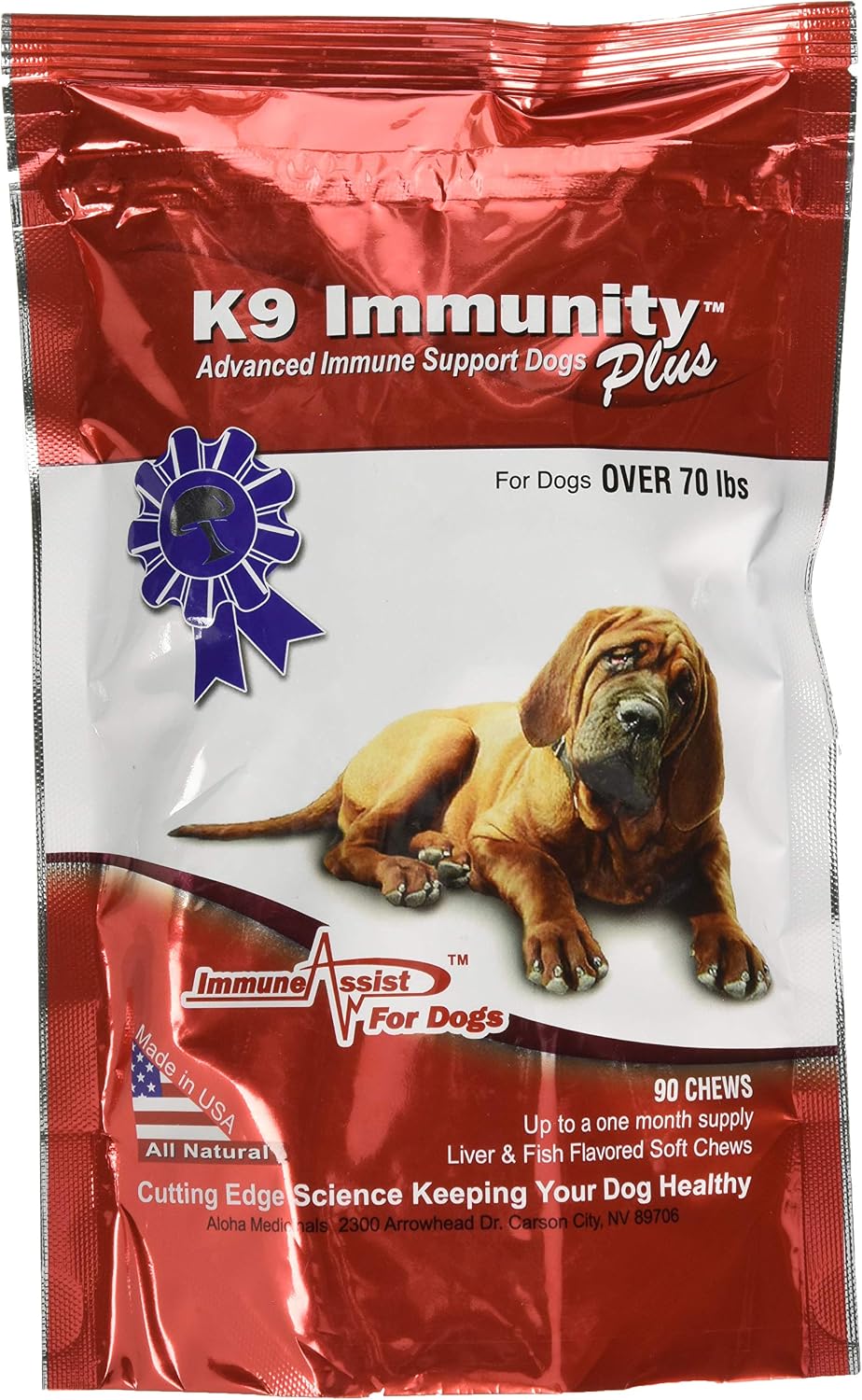 Aloha Medicinals K9 Immunity Plus - Immune Support Soft Chews for Dogs Over 70 lbs (90 Count) - görsel 3