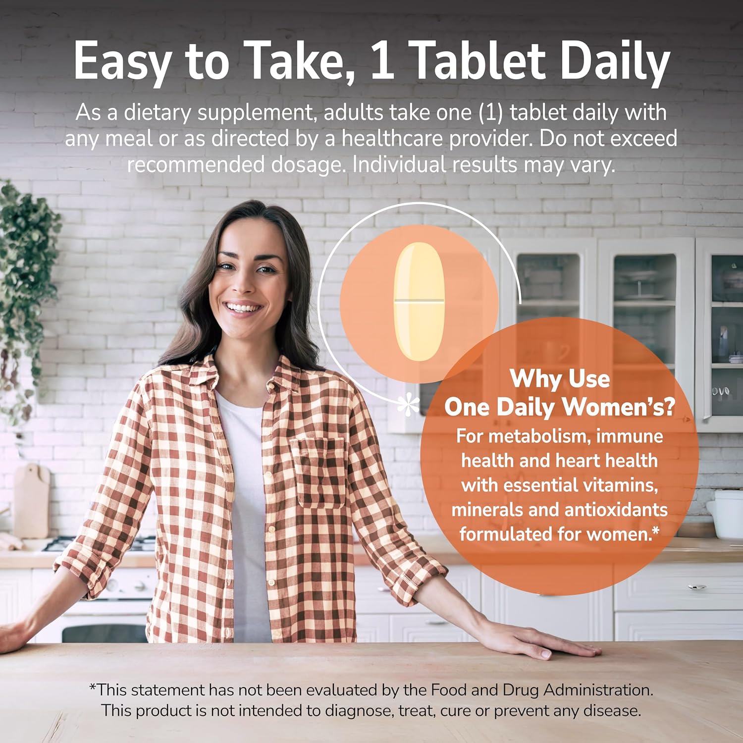 21st Century One Daily Women's Tablets, 100 Count - görsel 6