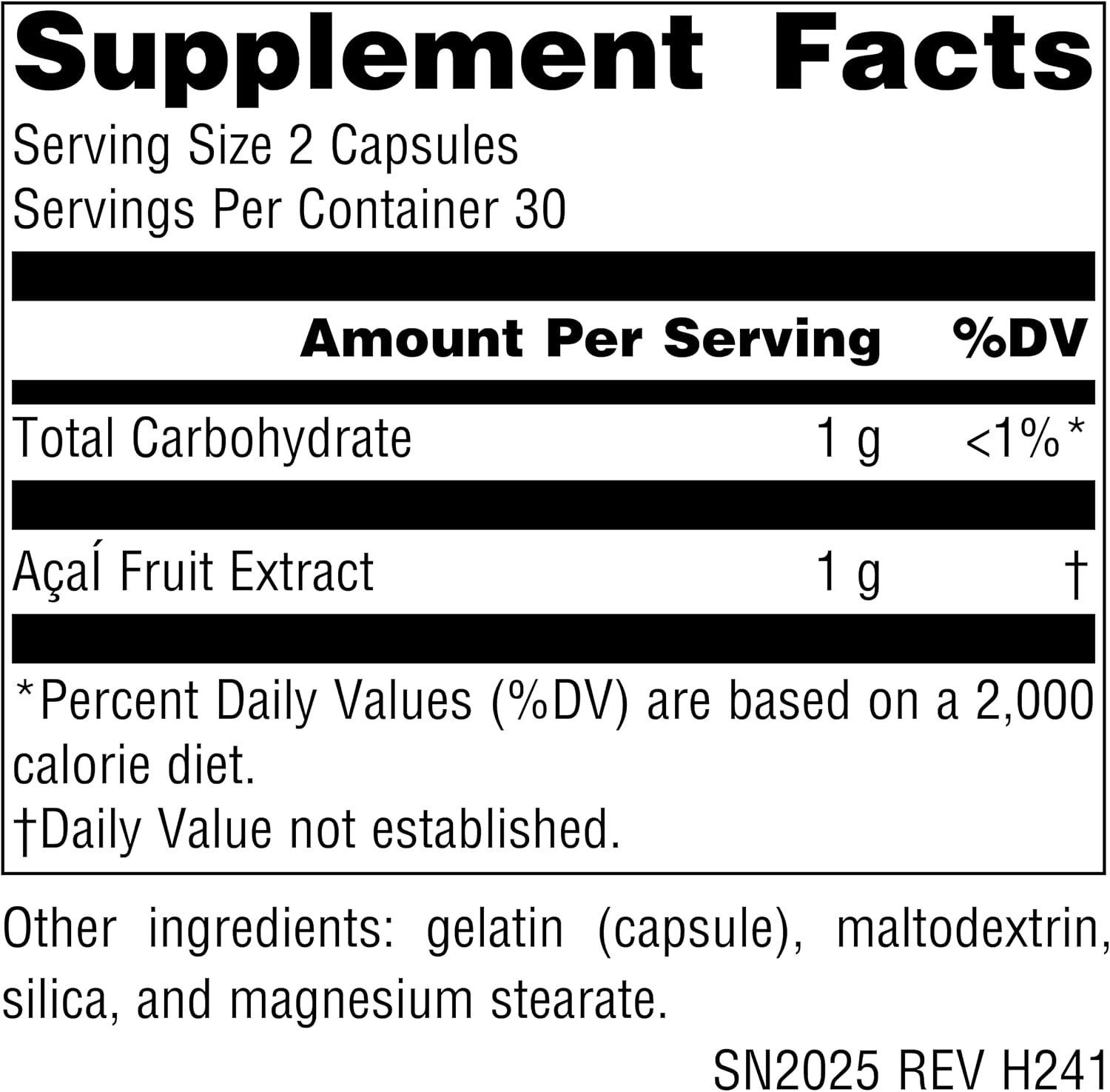 Source Naturals Acai Extract, Super Antioxidant from Brazil - 500 mg - 60 Capsules