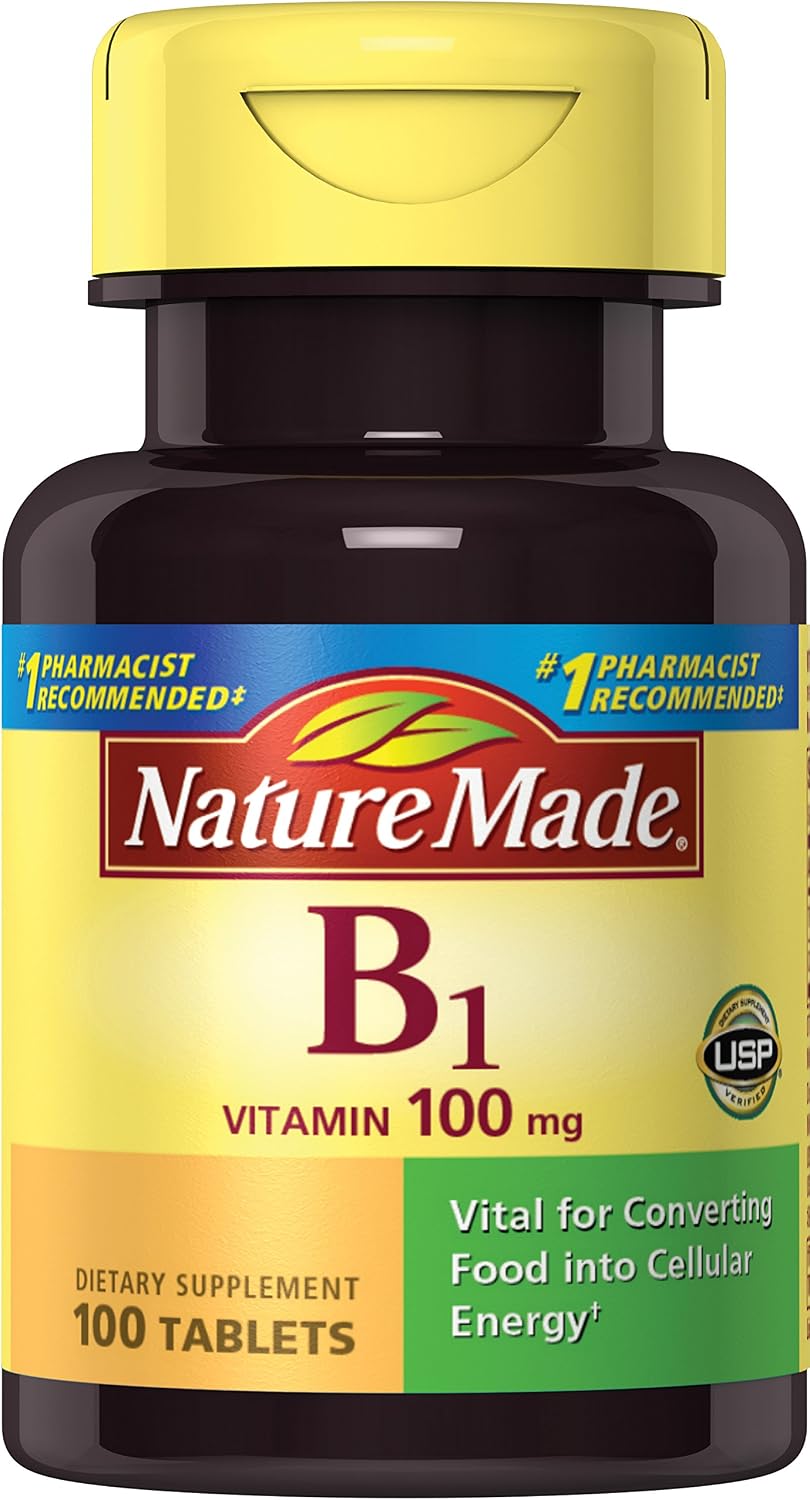 Nature Made Vitamin B1 (Thiamine) 100 mg, 100 Tablets (Pack of 3)