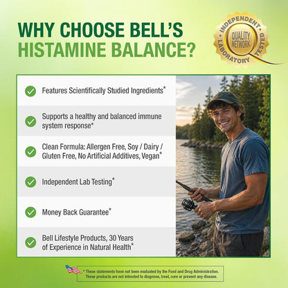 Bell Histamine Balance – Herbal Supplement for Respiratory & Immune Support, 30 Veggie Caps