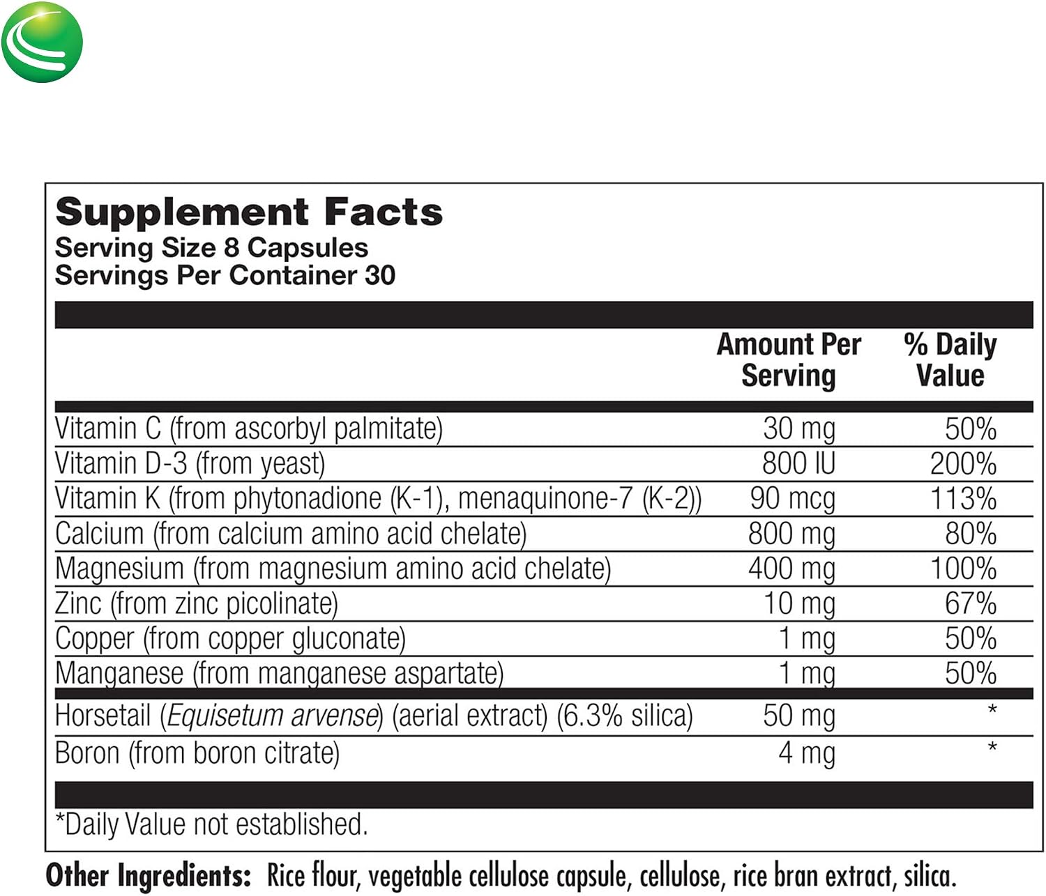 Nutra BioGenesis Osteogenesis - Bone Health Supplement with Vitamin D3, K2, Calcium, Magnesium, Zinc, Boron & Silica - 240 Veggie Capsules