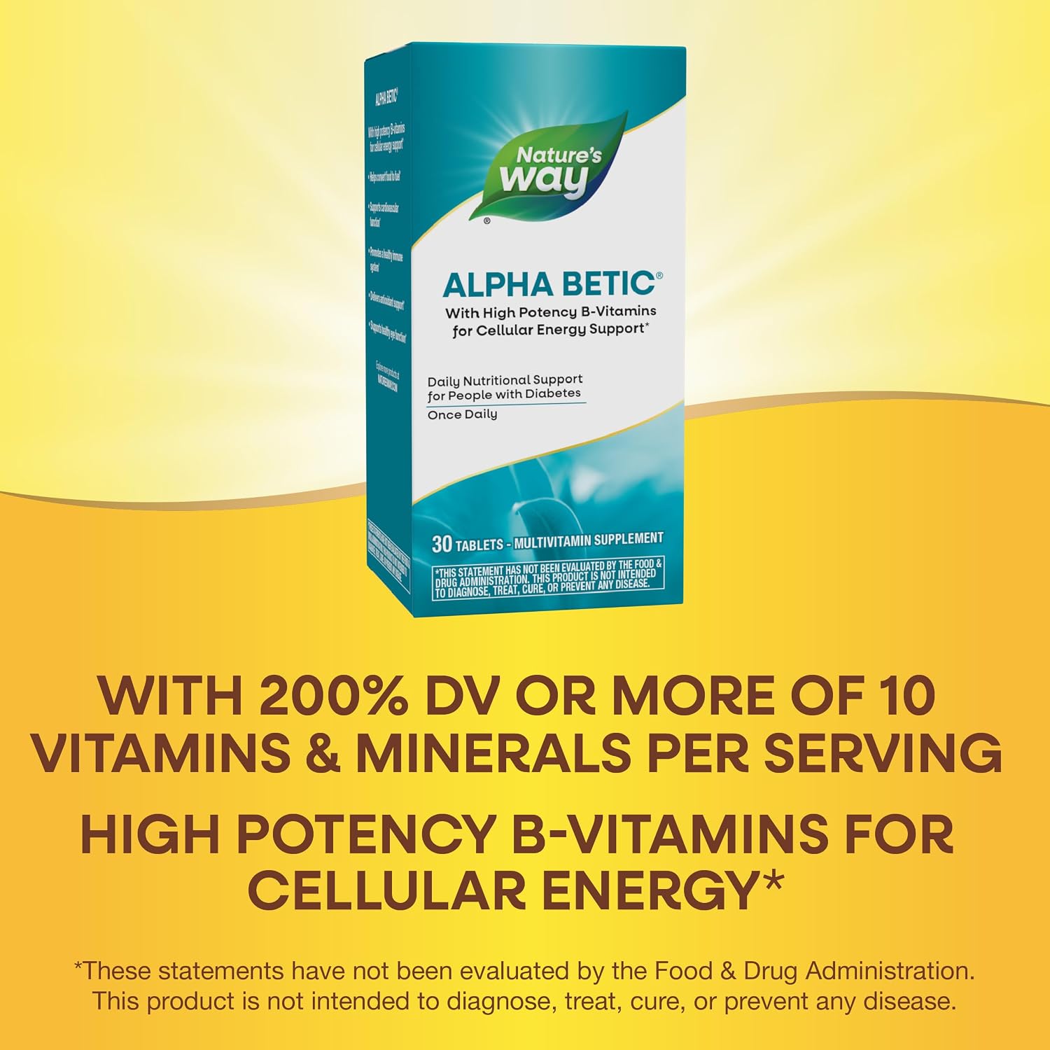 Nature's Way Alpha Betic Diabetic Multivitamin - 30 Tablets