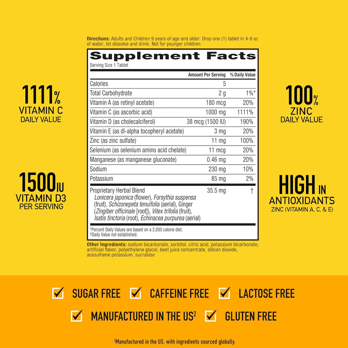 Airborne Very Berry Effervescent Tablets - Vitamin C 1000mg Immune Support Supplement (36 Count) - görsel 4