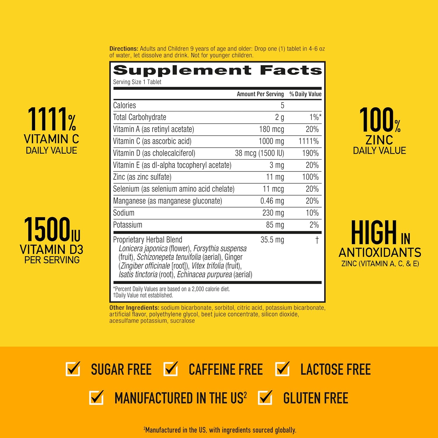 Airborne Very Berry Effervescent Tablets - Vitamin C 1000mg Immune Support Supplement (36 Count) - görsel 4
