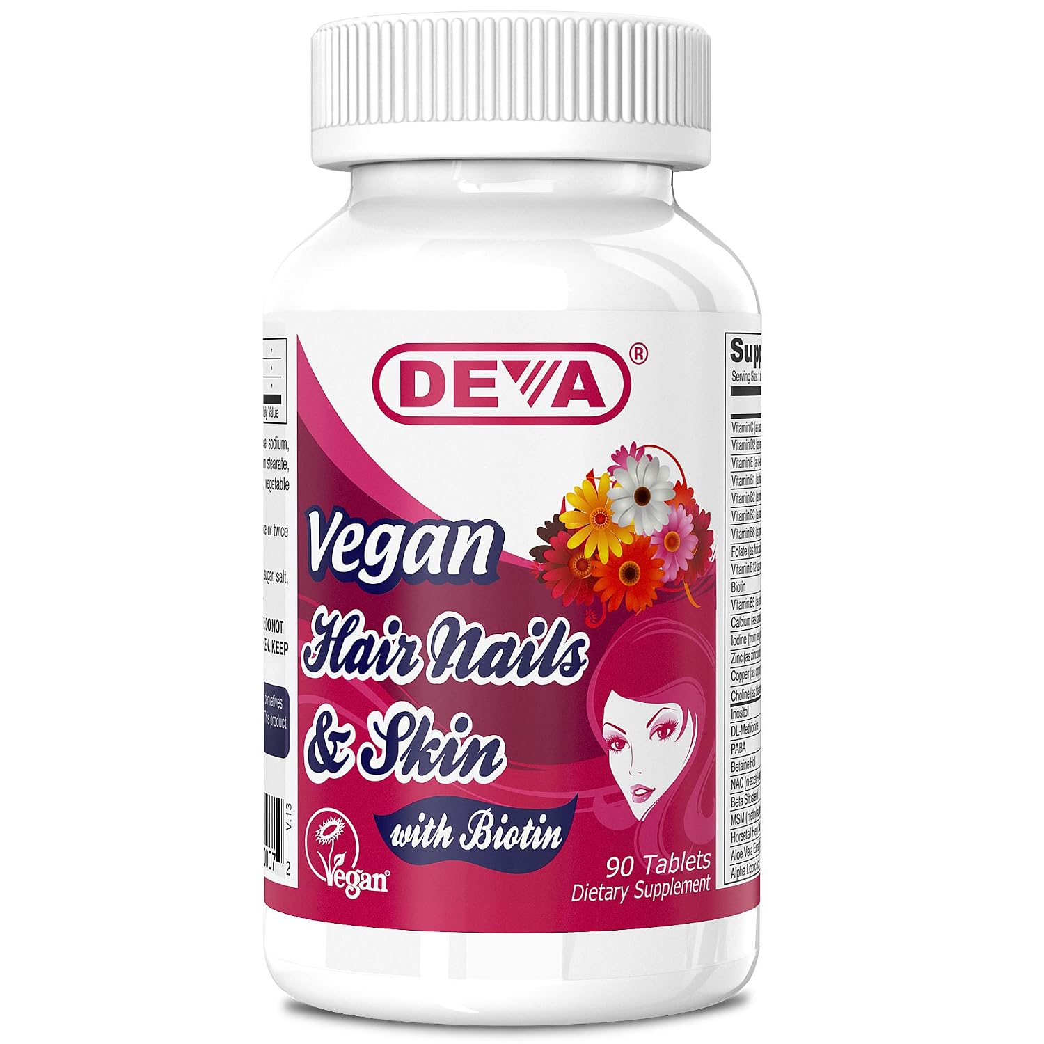 Deva Vegan Hair, Nails & Skin Supplement – 90 Tablets