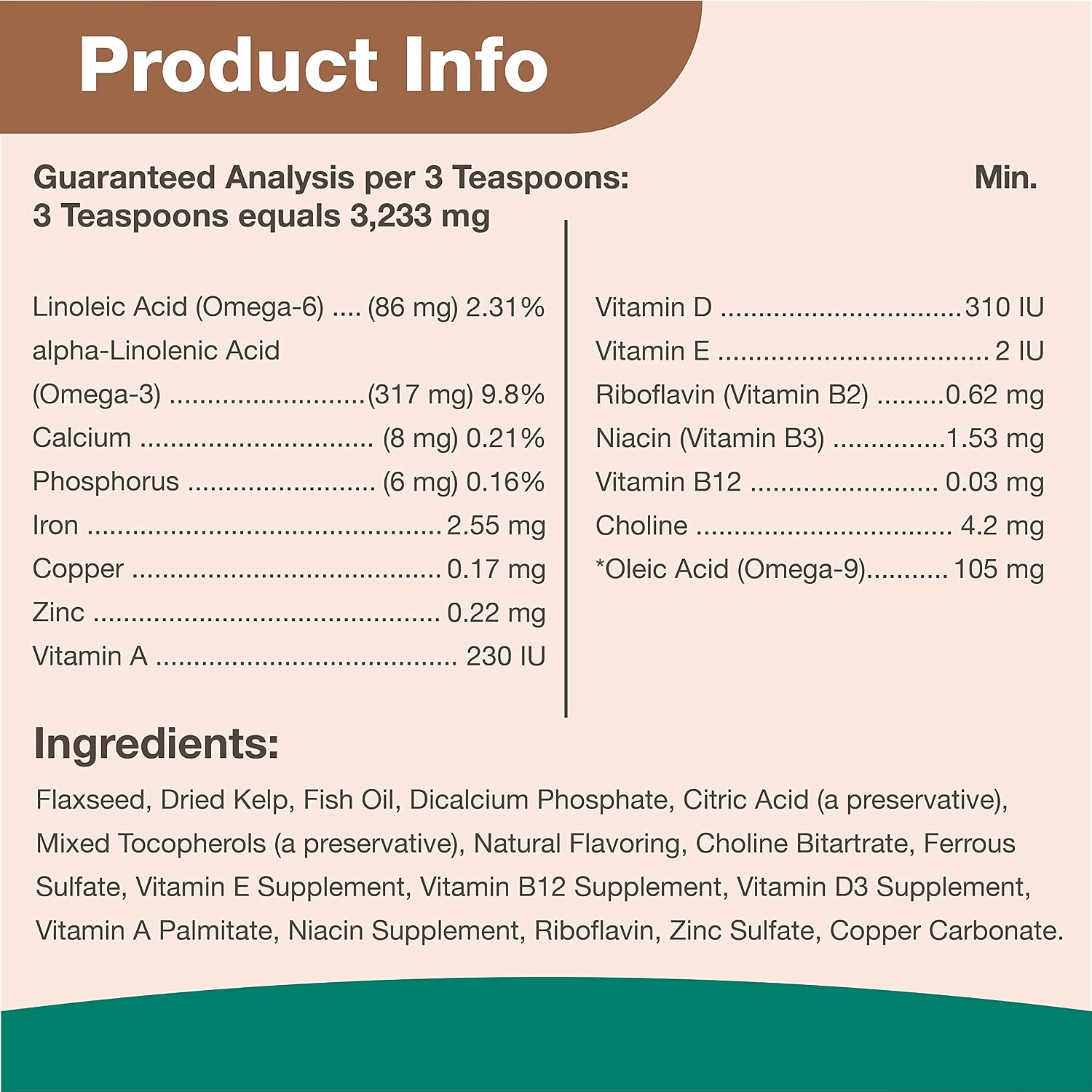 NaturVet Kelp Help Plus Omegas Skin and Coat Supplement for Dogs & Cats – Powder, 454 g