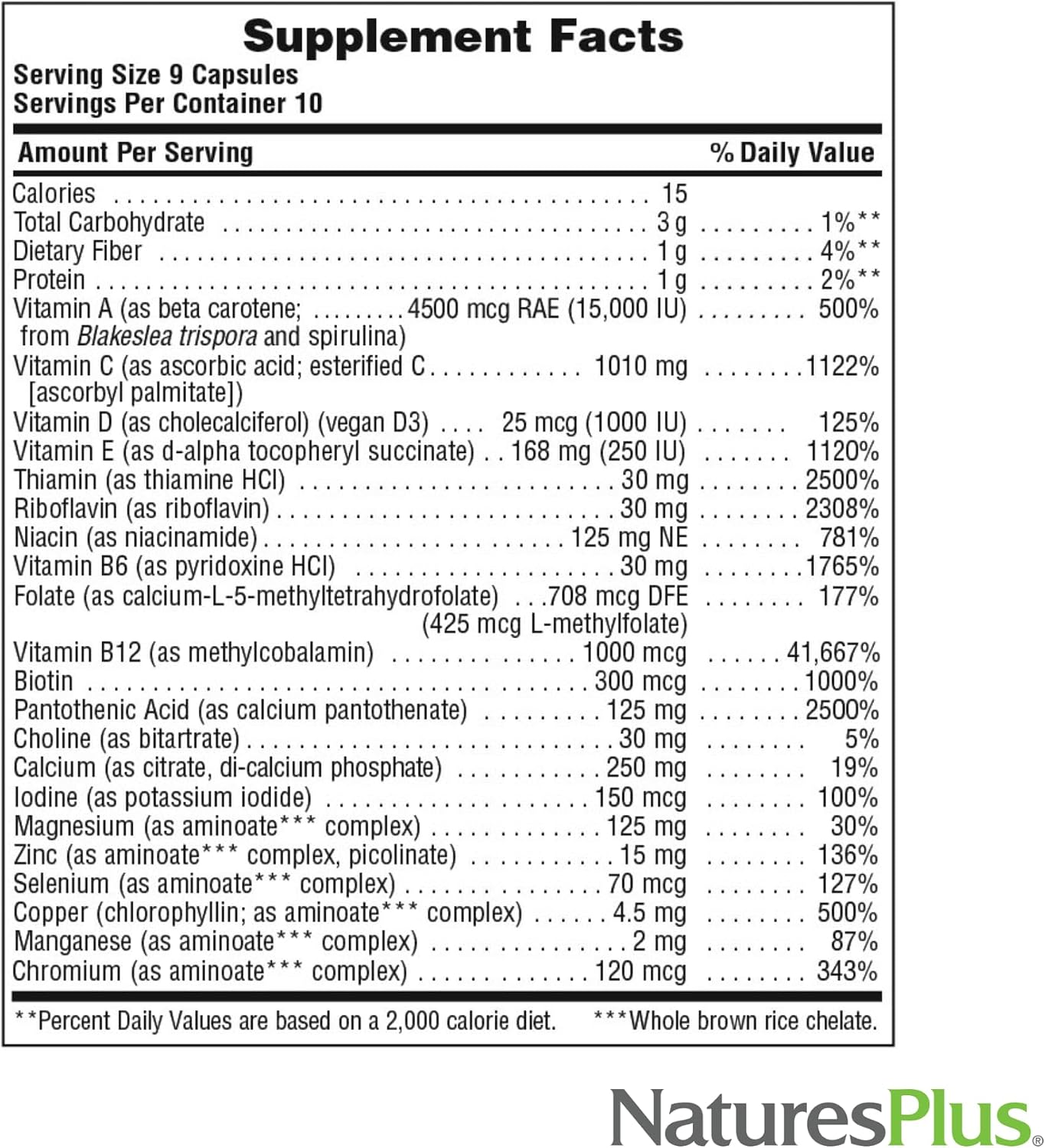 NaturesPlus Source of Life GOLD Multivitamin - 90 Vegetarian Capsules, Canadian Edition
