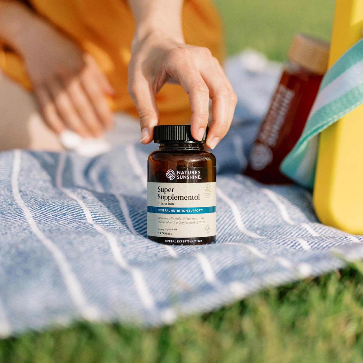 Nature's Sunshine Super Supplementary w/o Iron – Complete Multivitamin with Minerals, Herbs & Amino Acids
