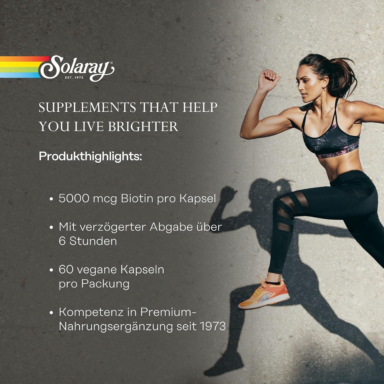 Solaray Two Stage, Timed Release Biotin 5000 mcg - 60 VegCap